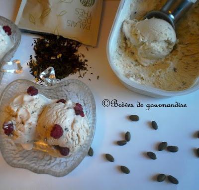 Crème glacée au thé du Hammam et pistaches torréfiées {en partenariat avec Palais des Thés}