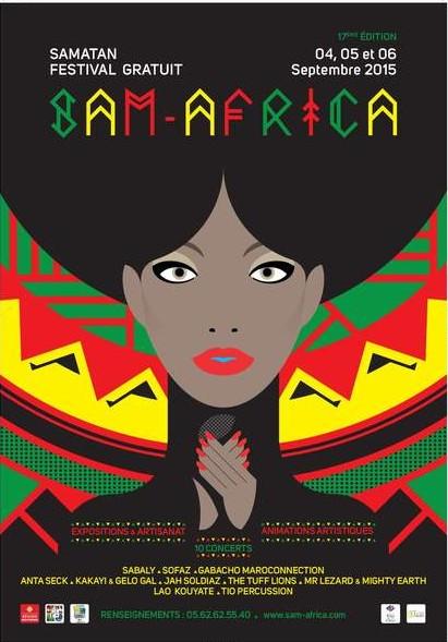 Sam Africa, festival Africain, à samatan, Gers, du 4 au 6 septembre 2015