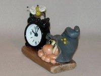 Réveil avec Chapeau lutin en porcelaine froide