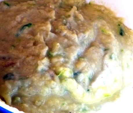 Ecrasée de pommes de terre et courgettes au Bleu