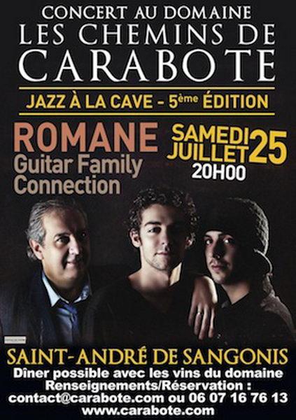 Concert au Domaine LES CHEMINS DE CARABOTE à Saint André de Sangonis