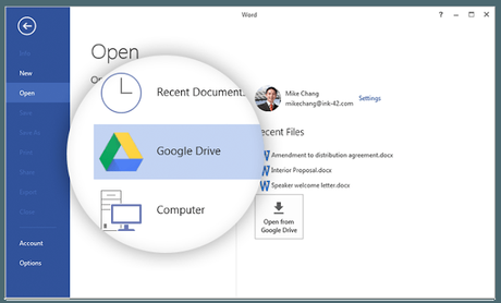 Modifiez vos fichiers Google Drive sur la suite bureautique Microsoft Office