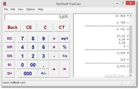Moffsoft FreeCalc