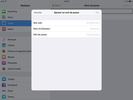 Astuce iPhone: iOS 9 gère les mots de passe dans Safari