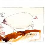 illustration de ralph steadman la ferme des animaux