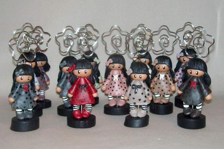 Porte-photo avec fillette en porcelaine froide