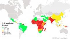 Population, Risques, Malaria, carte, Santé, Paludisme 