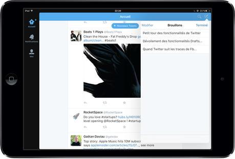 Twitter pour iOS sauvegarde vos brouillons