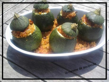 Courgette rondes farcies au Boulgour