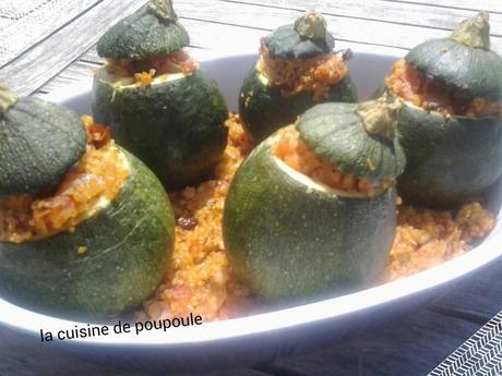 Courgette rondes farcies au Boulgour
