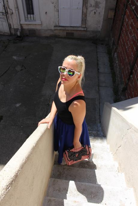 tenue du jour fifities jupe midi sac lollipops