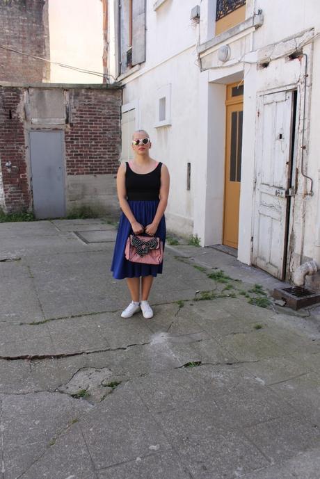 tenue du jour fifities jupe midi sac lollipops