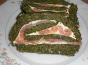 Roule d'epinard, fromage fines herbes saumon fume