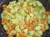 Salade patates carottes lait coco épices