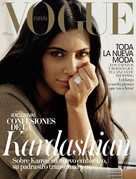 Kim Kardashian sans make-up en couv' du Vogue Espagne...