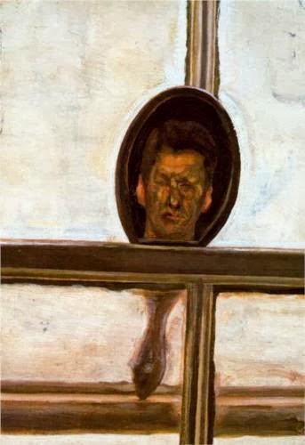 freund lucian interior-with-hand-mirror-self-portrait