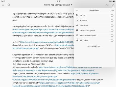 Editorial: l’éditeur de texte multifonctionnel pour iOS 9