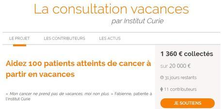 CANCERS : Aider les patients à partir en vacances grâce au financement participatif – Les défis pour Curie​