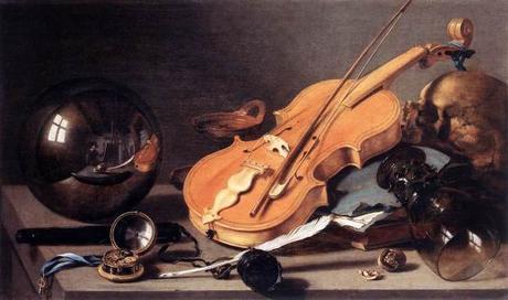 Pieter Claesz Vanitas with Violin and Glass Ball 1625