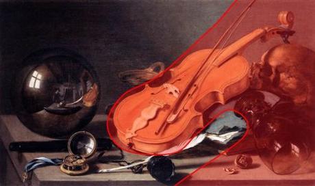 Pieter Claesz Vanitas with Violin and Glass Ball 1625 etude plaisirs