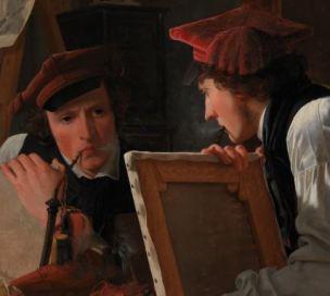 874px-Wilhelm_Bendz_-_A_Young_Artist_(Ditlev_Blunck)_Examining_a_Sketch_in_a_Mirror_-_Google_Art_Project pipe