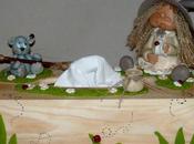 Boite mouchoir avec p'tite sorcière porcelaine froide