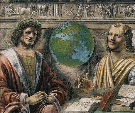 Heraclite et Democrite, vers 1495, Bramante fresque (Milan, Brera)