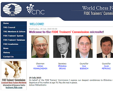 Cours d'échecs gratuits sur le site de la FIDE