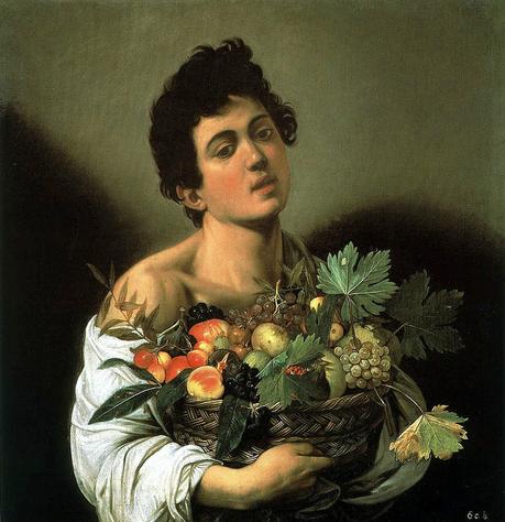 1593 garçon avec un panier de fruits