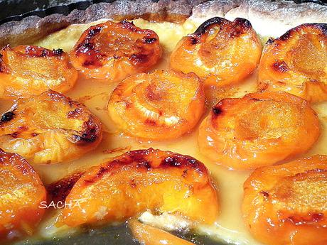 Tarte à l'abricot façon tarte aux pommes en clichés et diaporama