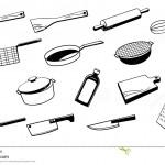 illustration d ustensiles de cuisine