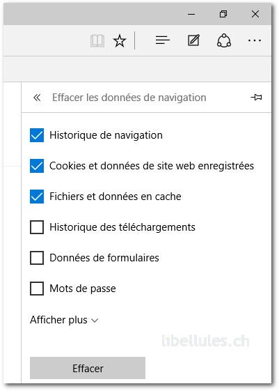 Apprendre à utiliser Microsoft Edge - Effacer et gérer les cookies