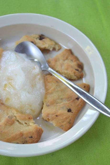 Sorbet au limoncello et brisures de cookies