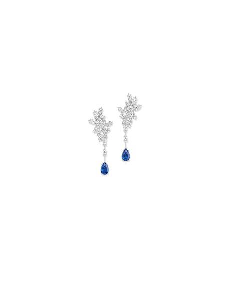 Secret Cluster Diamond Earrings with Sapphire Drop_Print_23523