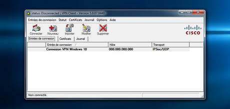 Comment installer et faire fonctionner le client Cisco VPN (5.x) avec Windows 10