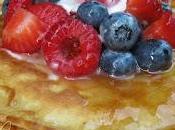 Pancakes servies avec fruits frais