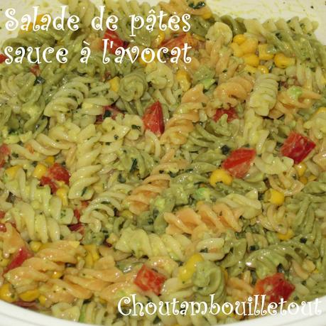 salade pate sauce avocat