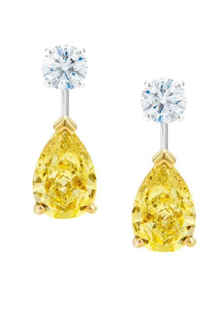 De Beers Drops of Light earrings with yellow drop_low_13278