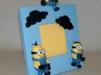Cadre photo avec Minions en porcelaine froide