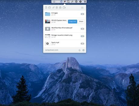 Jumpshare: partager des fichiers facilement sur Mac