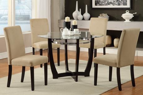 Round Glass Dining Table Decor