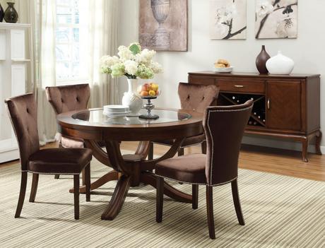Round Glass Dining Table Decor