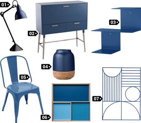 Ma wishlist déco : Touche de bleu déco Nuances de Bleu Cobalt