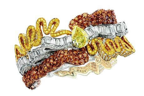 BRACELET SMOCK DIAMANT JAUNE
JCAD93011
750/1000e or jaune, blanc et rose, diamants,
diamants jaunes et orange