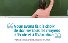 L’éducation et la formation, priorité du gouvernement, représentent le premier effort budgétaire de la Nation.