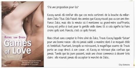 L’enjeu | Rachel Van Dyken (Games of Love #1)