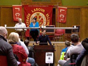 Philippe Marlière lors de l'assemblée annuelle du Labour Representation Committee (l'aile gauche travailliste et syndicale) en 2013.