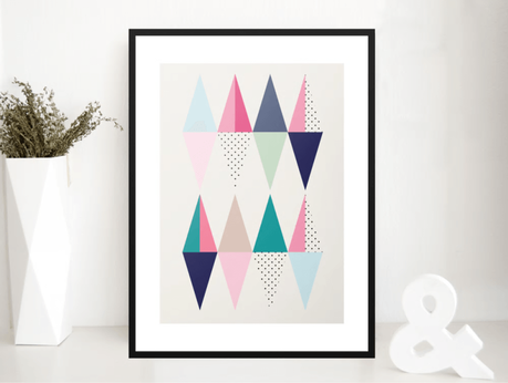 poster trigone 18€ green and paper