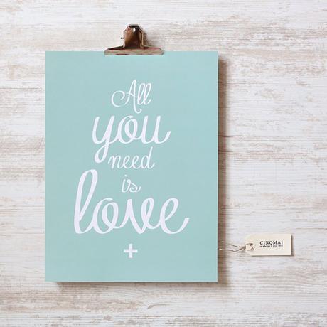 affiche-carte-deco-all-you-need-is-love-shop-happy-home-cinq-mai