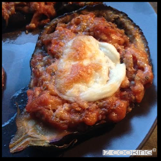 Aubergines farcies à la mozzarella